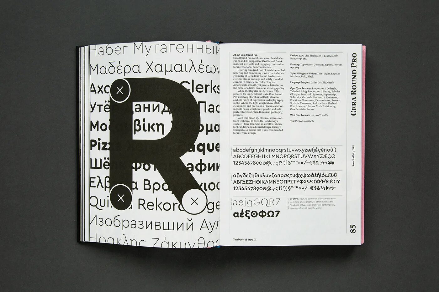 Yearbook of Type. «Yearbook of International Organizations» 2023. Cera Round Pro Black. Yearbook of Type 2.