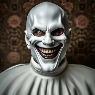 "Scary white man with a smile" - image created in Shedevrum