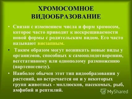 Процесс образования новых видов называется