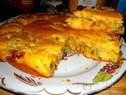 Заливной пирог с кислым молоком