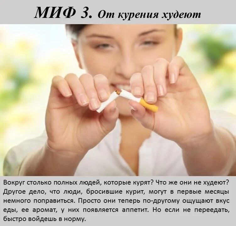 от курения можно похудеть