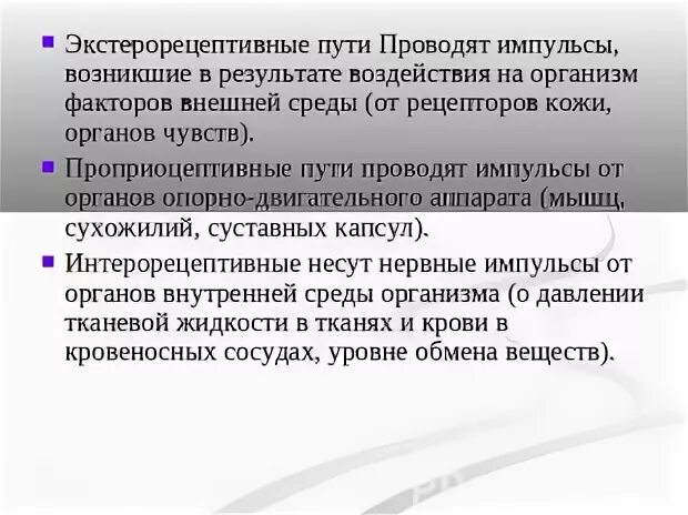 Экстерорецептивные ощущения