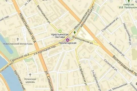 Пролетарская на карте