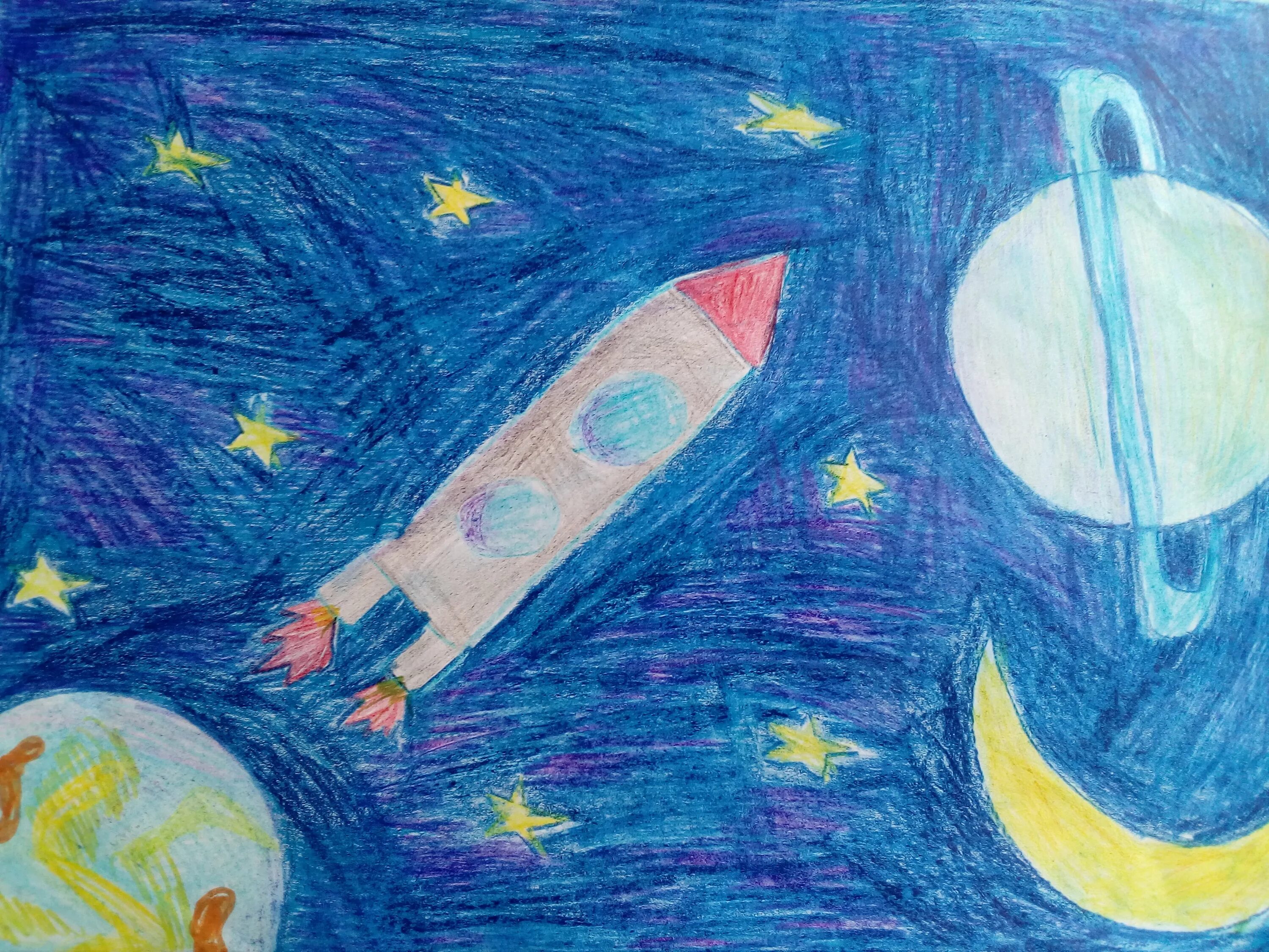 Картинки космоса нарисовать