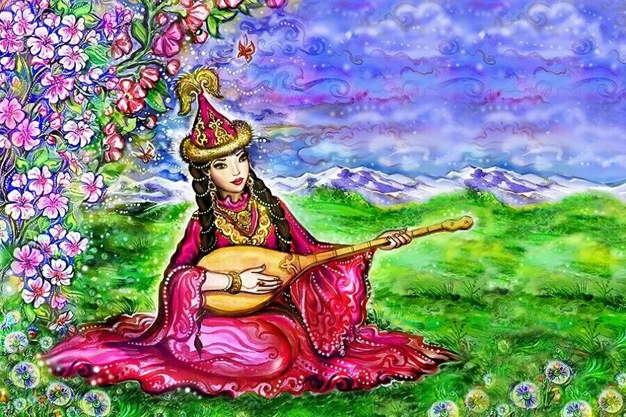 Казашка с домброй. Казахская женщина на коне. Песня девушка казашка. Китаянка обои в поле. Песня девушка казашка.