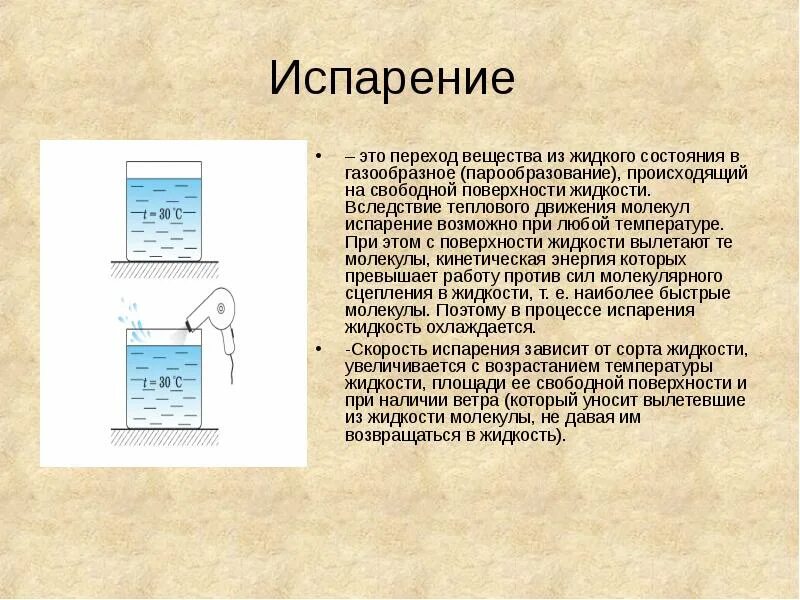 При какой температуре происходит парообразование. Испарение. испарение переход. парообразование это переход вещества из. испарение это переход вещества из жидкого состояния в газообразное.