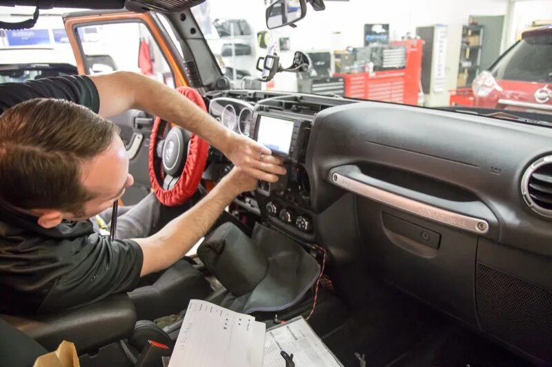 Install job. Car audio installation. ham amateur radio car install. car serviceəs out. car cover installation steps.