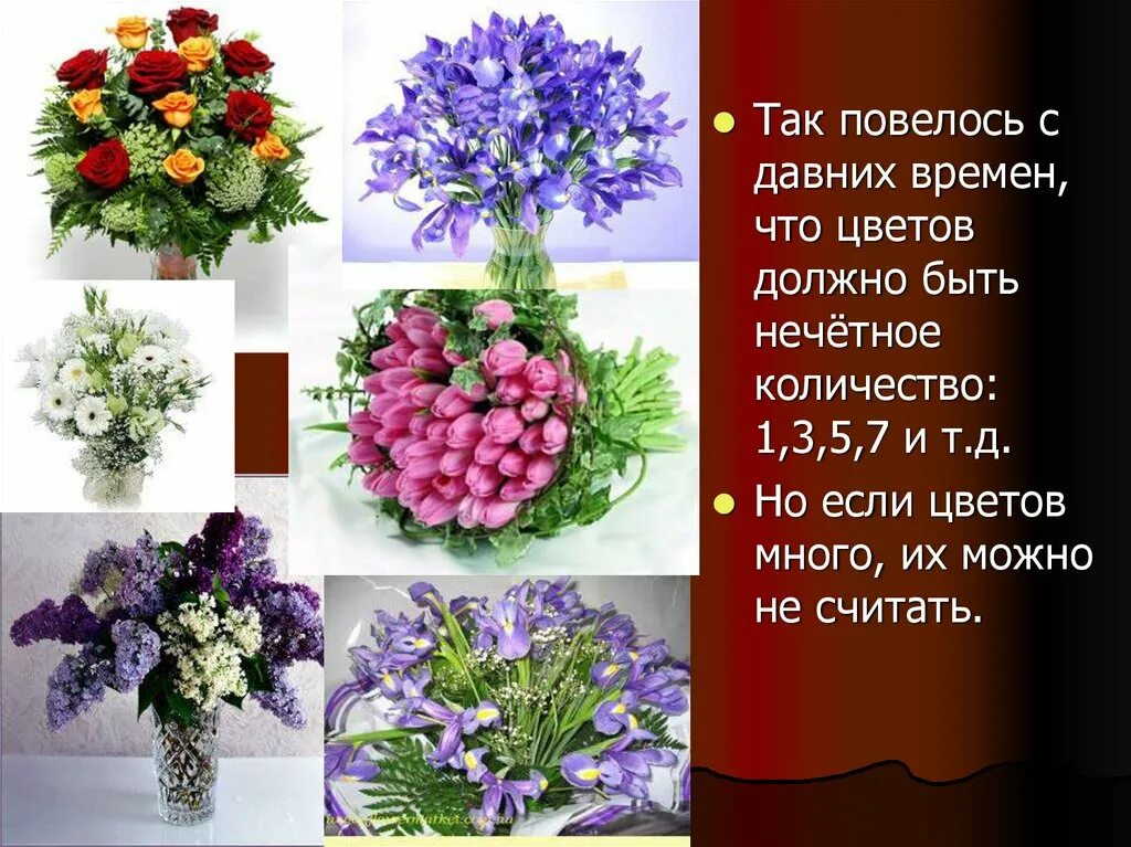 Сколько цветов нужно дарить живым людям. Цветы для презентации. Колличестве цветов в букете. Кол во цветов в букете. Нечётное число цветов в букете.