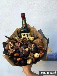 Букет с коньяком