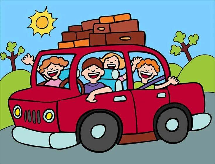 Иллюстрация путешествие на машине с детьми. Семейное путешествие на автомобиле рисунок. Веселое путешествие на машине. Безопасное путешествие.