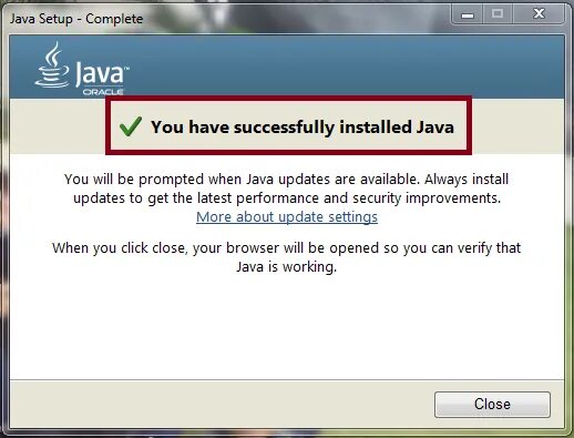 Java not installed.