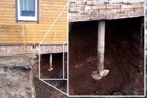Грунт под домом на сваях