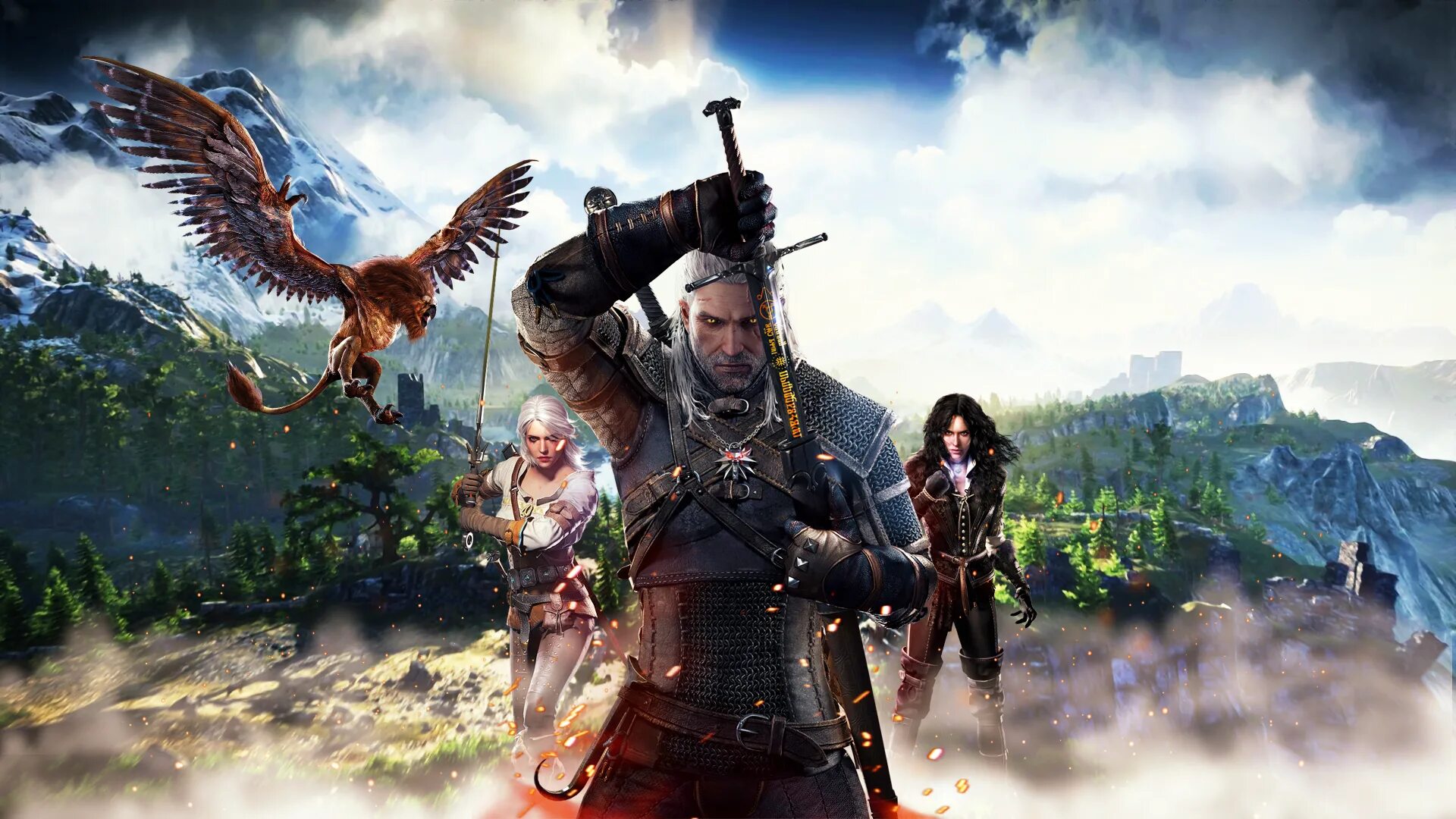 Живые игровые обои. Витчер 3. The Witcher 3 Wild Hunt. Игра Ведьмак 3 Дикая охота.