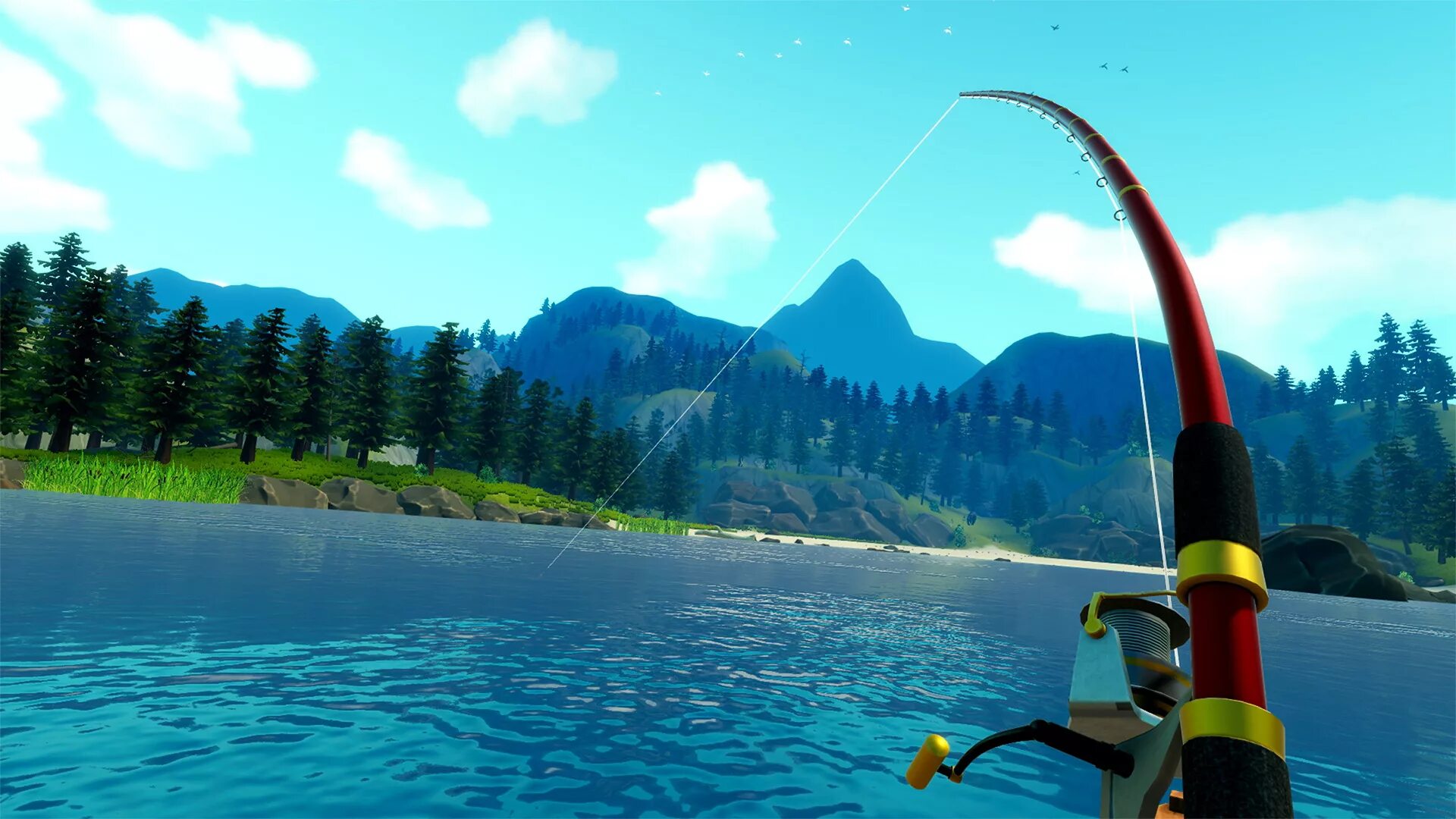 VR рыбалка. Симулятор рыбалки. Игра для релаксации природа. Красивые игры для расслабления.