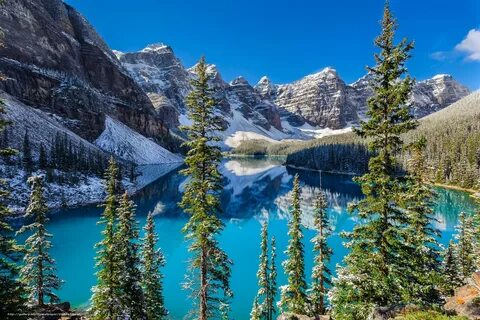 Скачать обои Moraine, Banff National Park, Canada, озеро бесплатно для рабо...
