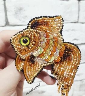 Золотая рыбка из бисера