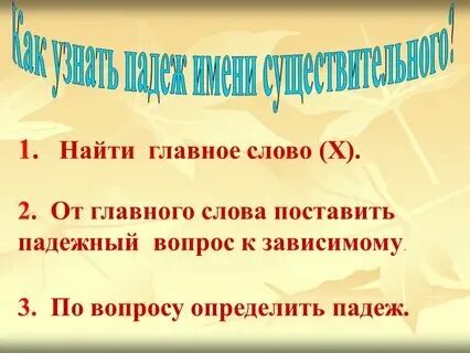Урок 3 класс падеж имен существительных