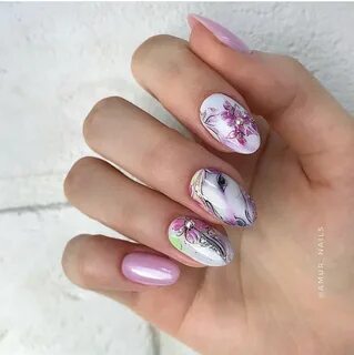 Маникюр на короткие ногти апрель