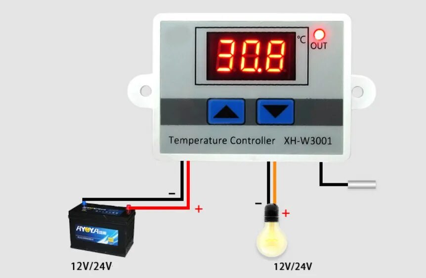 Как подключить терморегулятор к инкубатору. Терморегулятор XH-w3001. Цифровой термостат w3001. Temperature Controller XH-w3001. Терморегулятор/термостат, контроллер температуры цифровой XH-w3002.