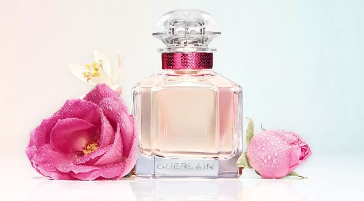 Мон герлен Бель. Guerlain Рив Гош. Mon Guerlain Bloom of Rose. Духи герлен розовые.