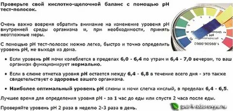 Уровень ph в организме