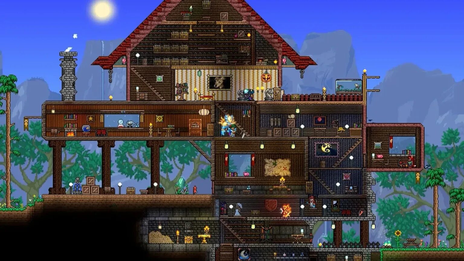 Terraria build. Террария особняк. Террария 2023. Последняя версия террарии 2023. Медь террария 2023.