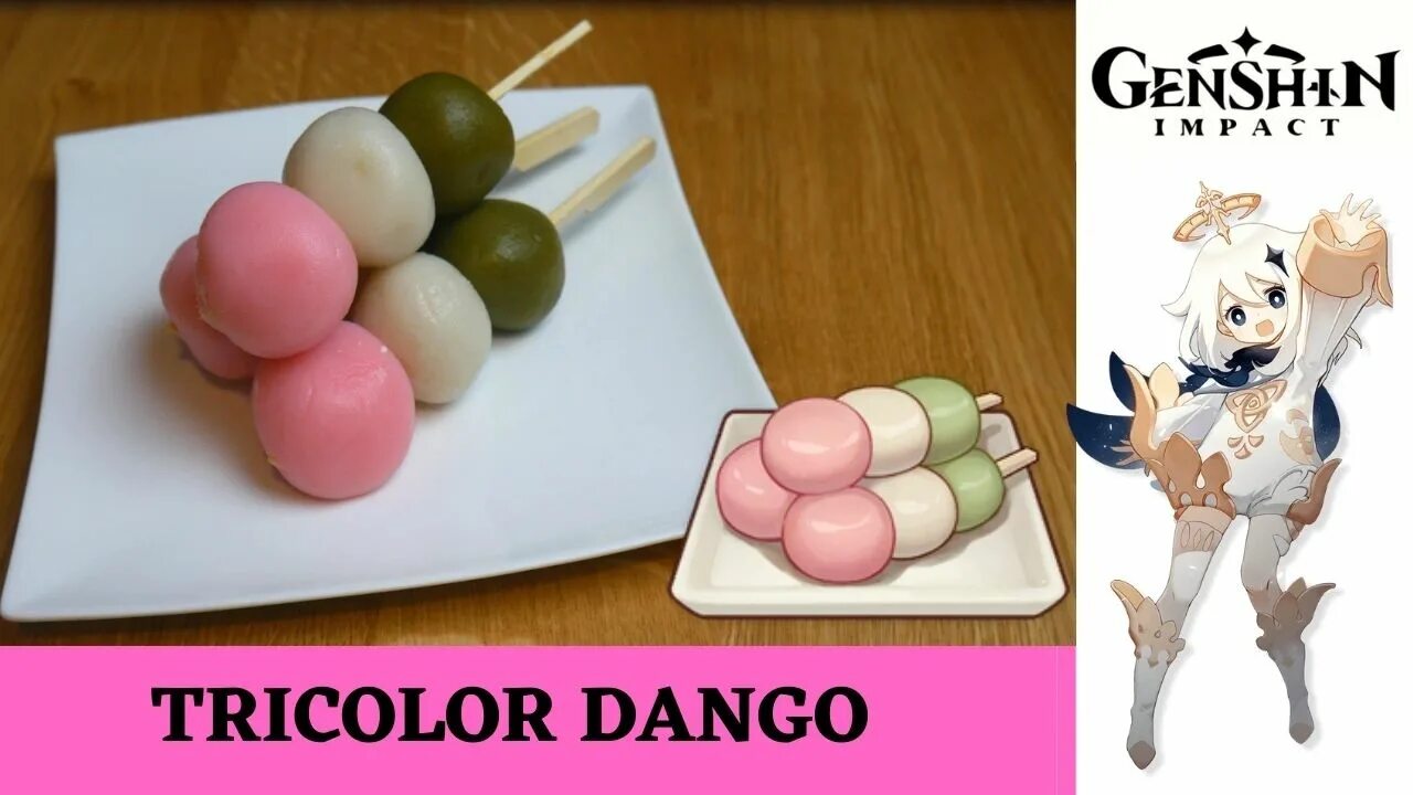 Трехцветное данго геншин импакт. Трехцветное данго геншин. Японские вкусные шарики. Рецепт данго геншин. Рисовые пампушки геншин импакт.