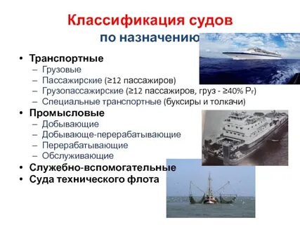 Классификация судов