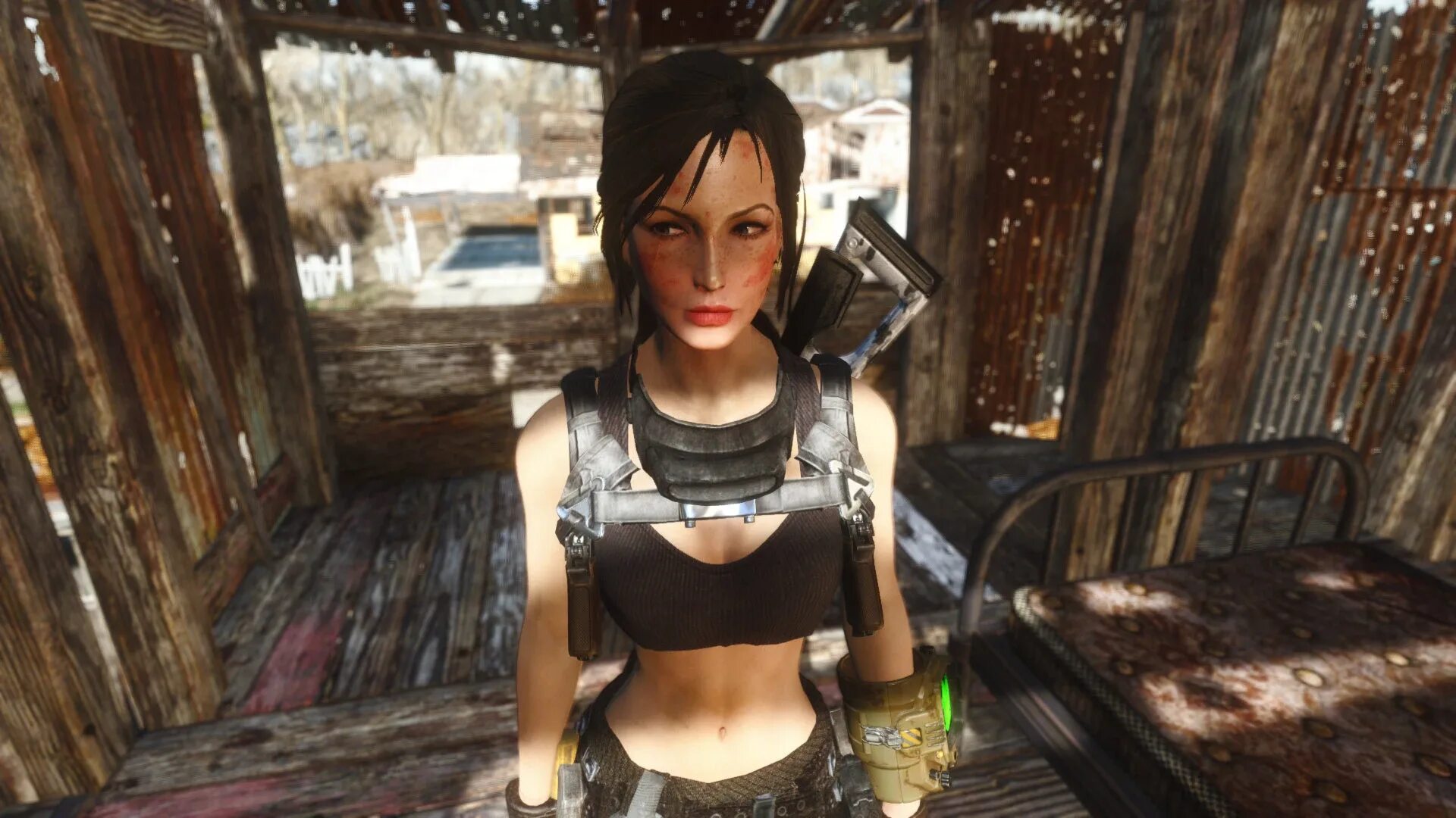 Fallout 4 companions mods. Одежда лары крофт фоллаут 3. куртка лары крофт fallout 4.