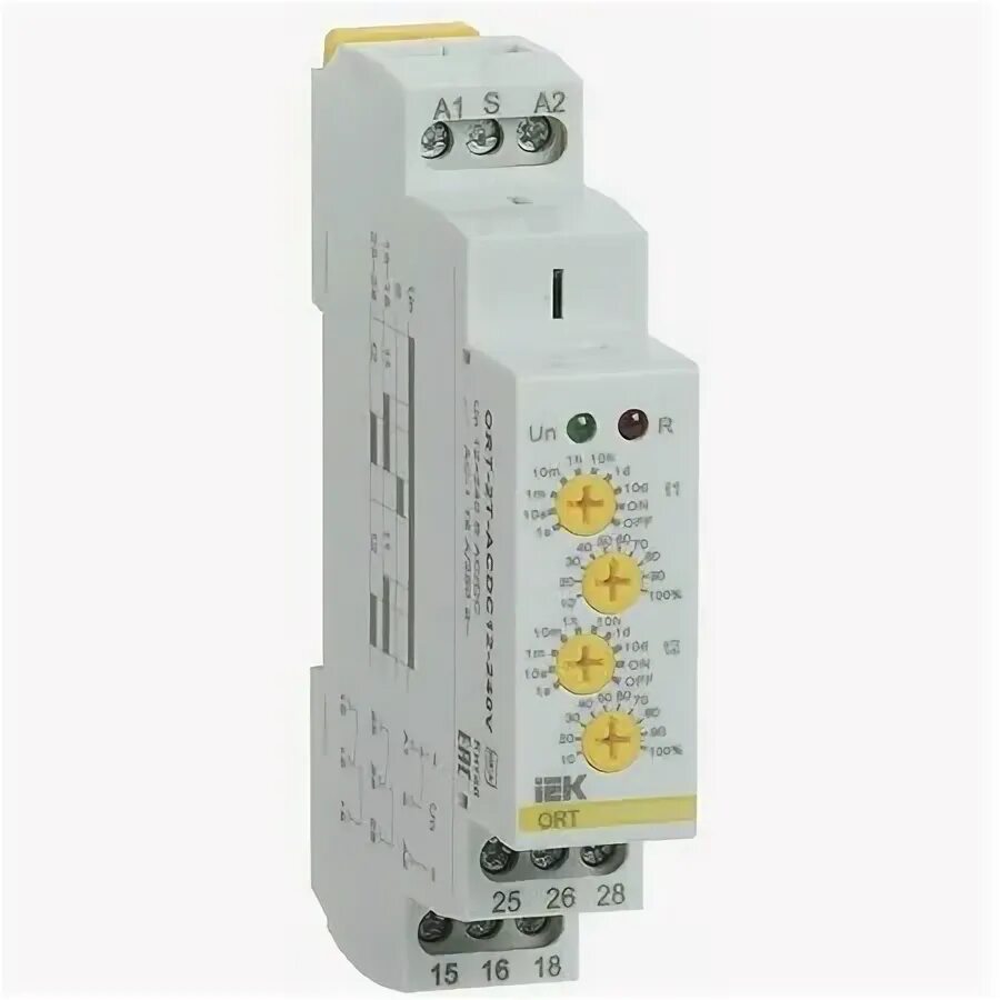 Реле времени iek ort m1 ac230v ORT-2T-ACDC12-240V; Реле времени ORT 2 контакта 2 уст. 12-240В AC/DC IEK (ИЭК) п Товар на картинке можно купить.