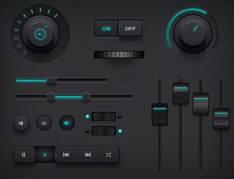 Dark buttons
