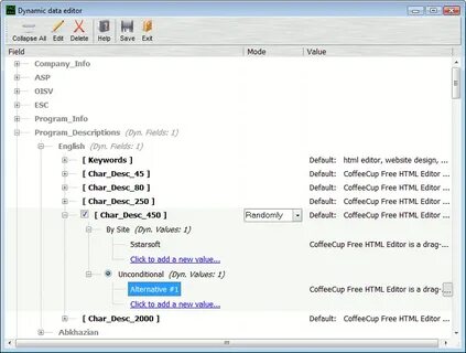 Default editor