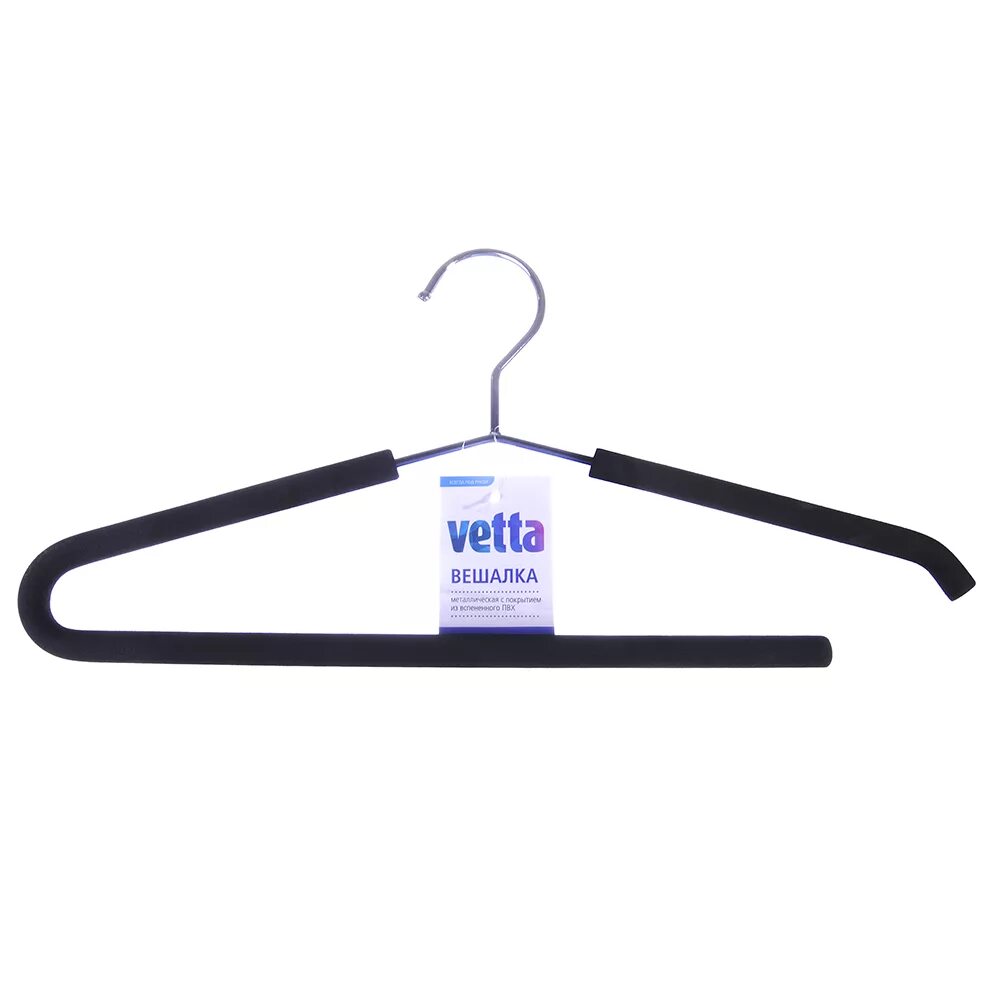 Вешалка vetta 456-085. , цв. Вешалка металлическая vetta с покрытием из вспененного пвх. , (металл/пвх, 40 см). Набор плечиков уп.