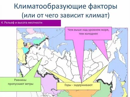 Природные ландшафты формирование которых зависит от климата