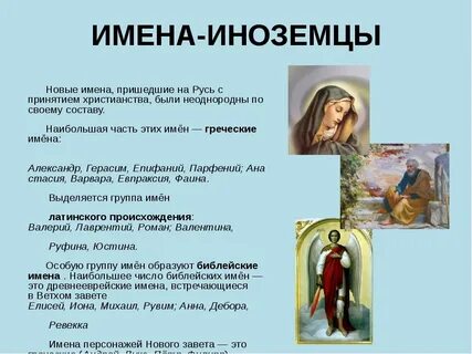 В православии имена как пишется