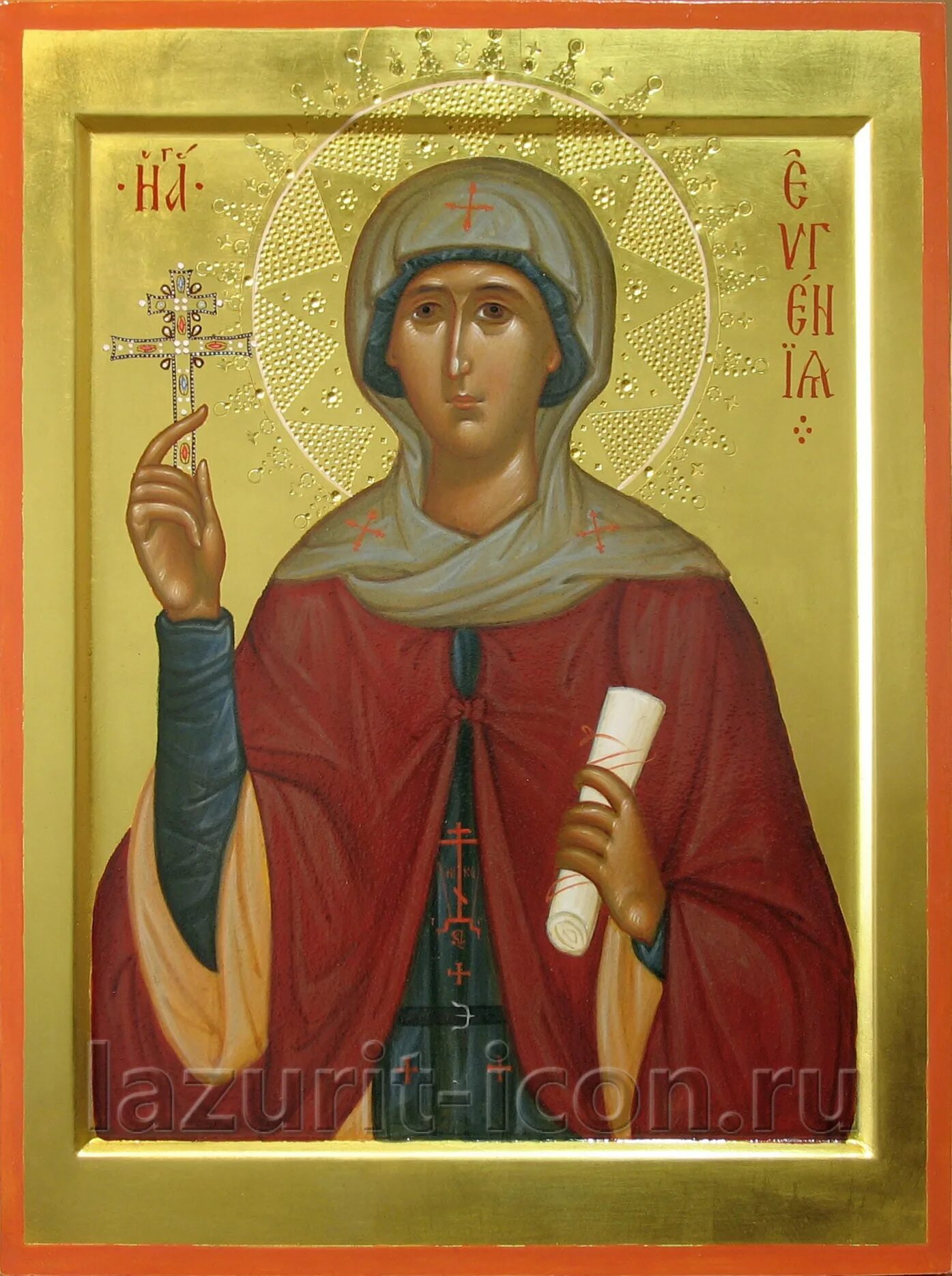 святая преподобная великомученица евгения. икона евгении мученицы. святая преподобномученица евгения икона. мученица евгения римская. икона евгении мученицы.