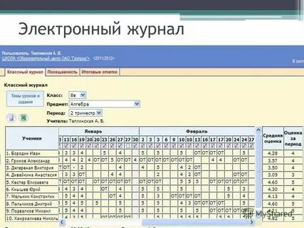 Школьный журнал школа 2