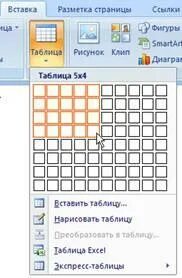 Как из экселя вставить таблицу в ворд