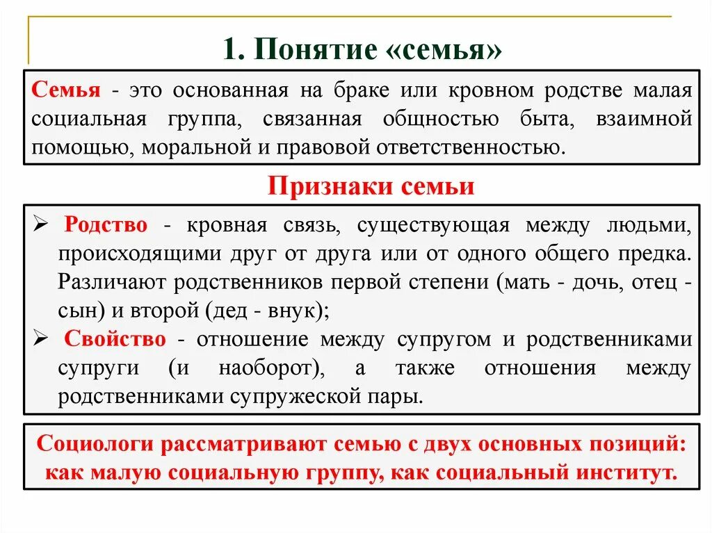 Значение брака в семейном праве. Понятие семьи. Семья термин. Основные понятия семьи. Определение понятия семья.