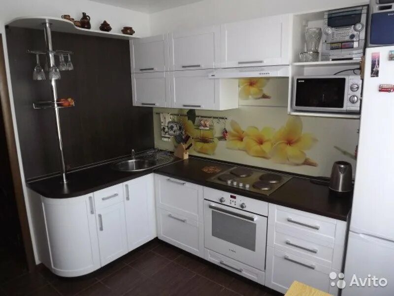 кухонный гарнитур б/р. 4 миф. 1 мдф. фант мебель кухни диана -6. салон кухни сипайлово.