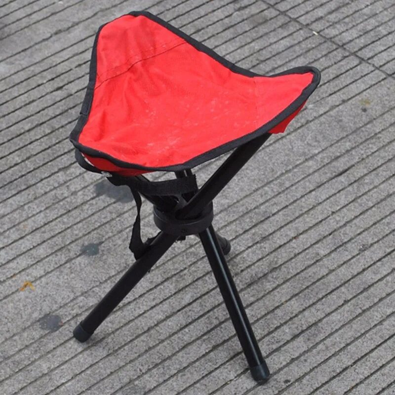 Легкое переносное кресло 7. Стульчик для рыбалки "Outdoor Folding Stool" (х20). Складной стул на одной ножке. Треугольный стул. Складной стульчик рыболовецкий 3 ножки.