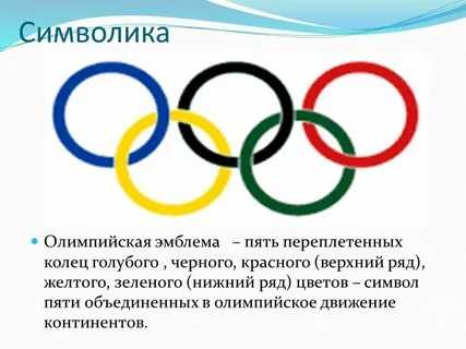Олимпийская эмблема пять переплетенных колец