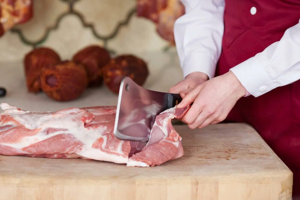 Топор для мяса. Meat cutting