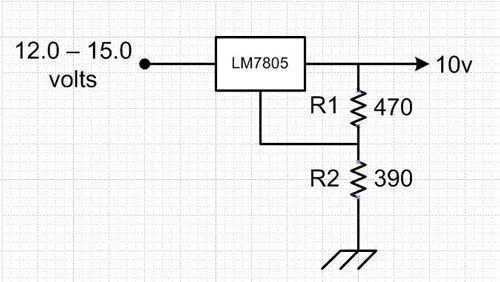 Регулируемый стабилизатор напряжения на 7805 схема. Lm340t12 схема включения с регулировкой напряжения. 7805 Схема включения с регулировкой. Мощный стабилизатор напряжения на lm7805. 0 5 в 0 10 вольт