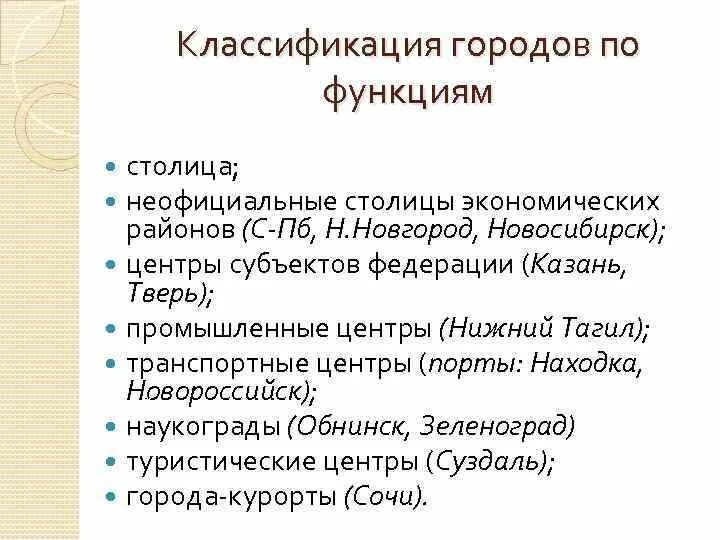 Функции городов география. Классификация городов. Классификация типы городов. Города по функциям. Классификация городов по функциям города.