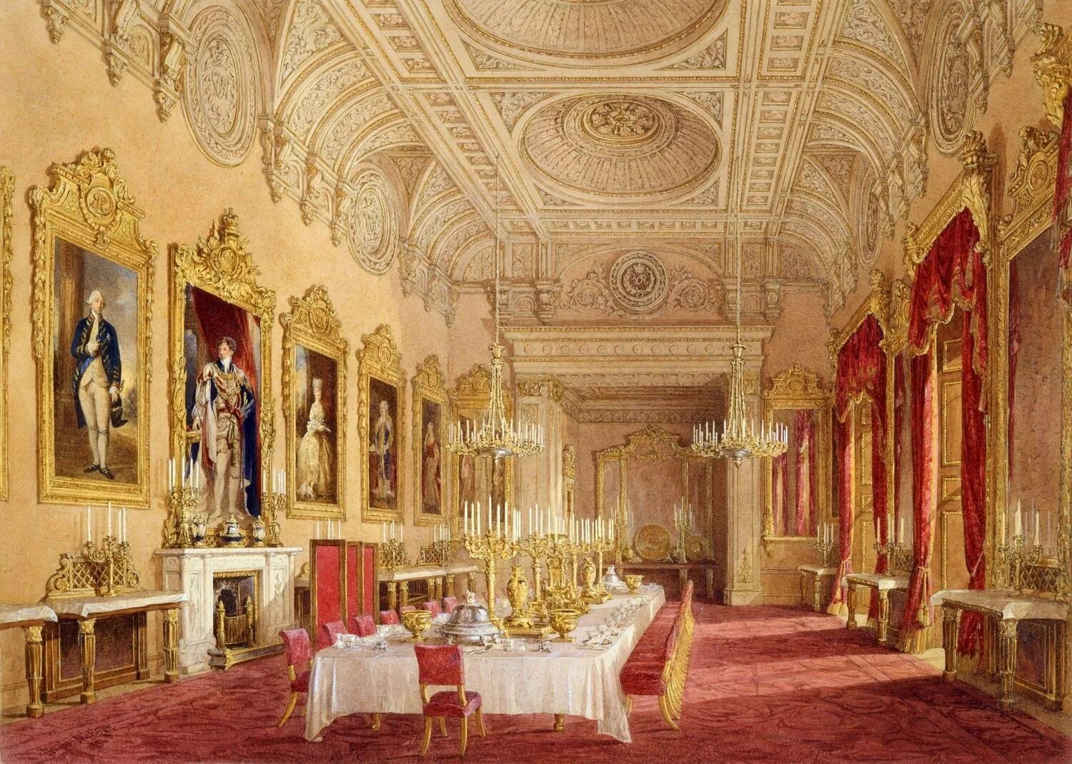 Букингемский дворец. Сент-Джеймсский дворец внутри. Букингемский дворец внутри. Букингемский дворец акварели интерьеры.