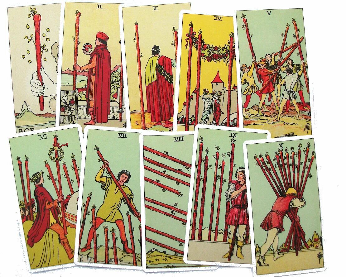 2 жезлов райдер уэйт. Профессии жезлов. Двойка жезлов уэйт. Таро роланда бакленда. Карты таро уэйта 2 жезлов.