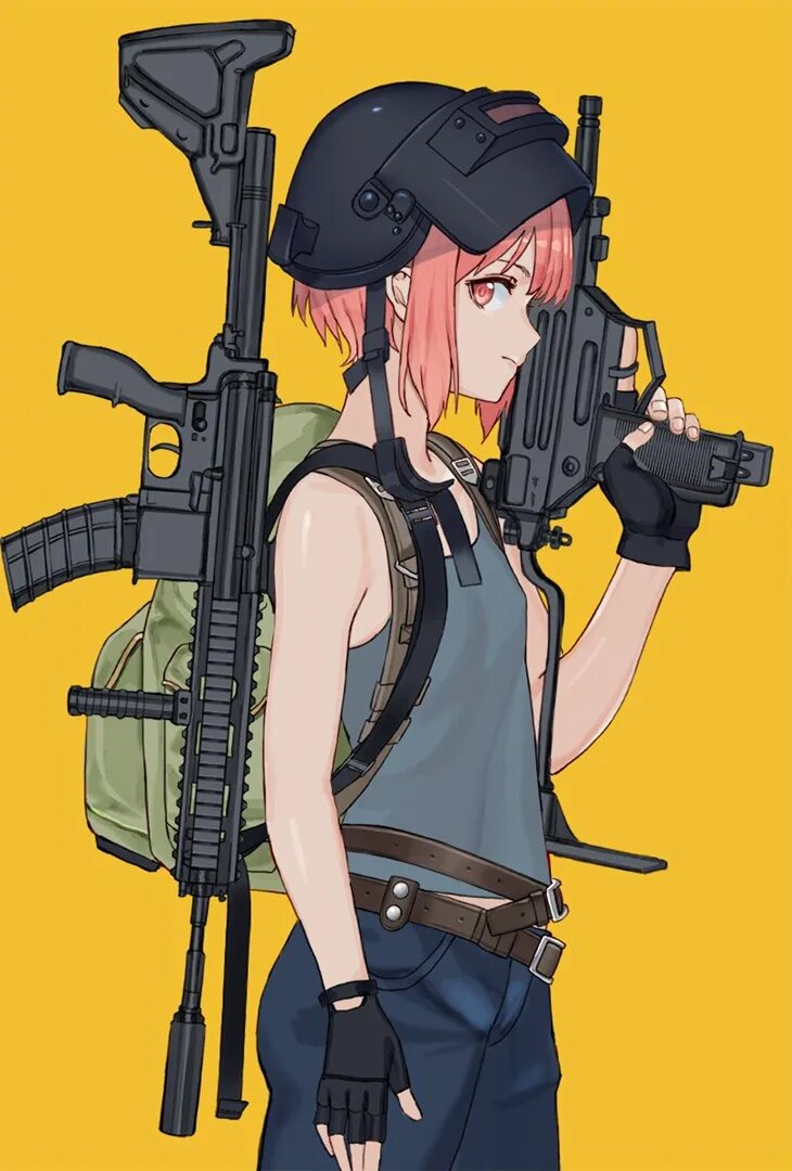Аватарки персонажей пабг. Аниме ПАБГ. Авы для ПАБГ аниме. PUBG mobile аниме. Тян с оружием.