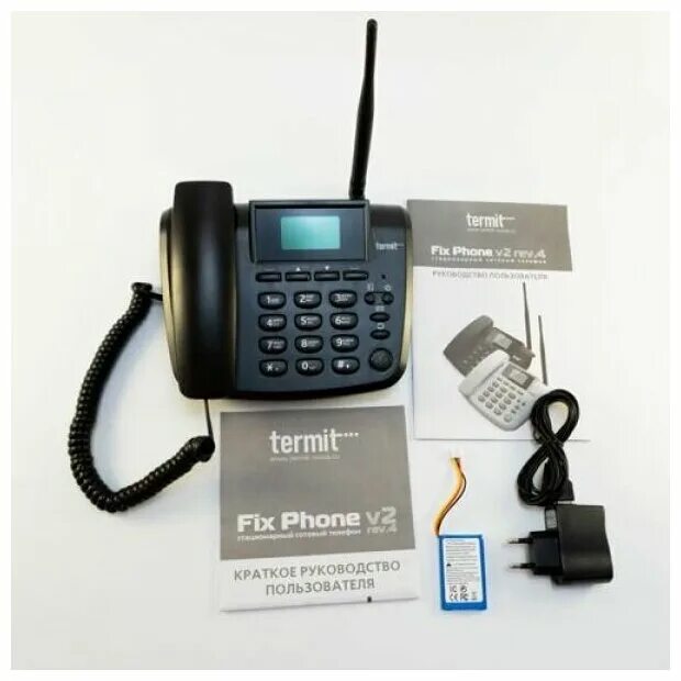 GSM телефон Termit FIXPHONE v2. Стационарный сотовый GSM телефон Termit FIXPHONE v2. GSM-телефон Termit Fix Phone v2 Rev.4. Termit FIXPHONE v2 ( FIXPHONE v2 ). Стационарный телефон termit