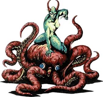 Морское чудовище змея с 6 головами